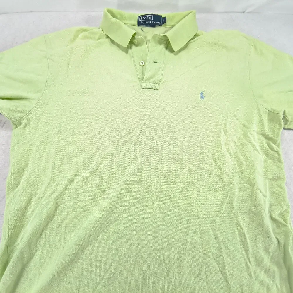 Polo by Ralph Lauren Short Sleeve Collared Polo Shirt Mens Size Large L Green